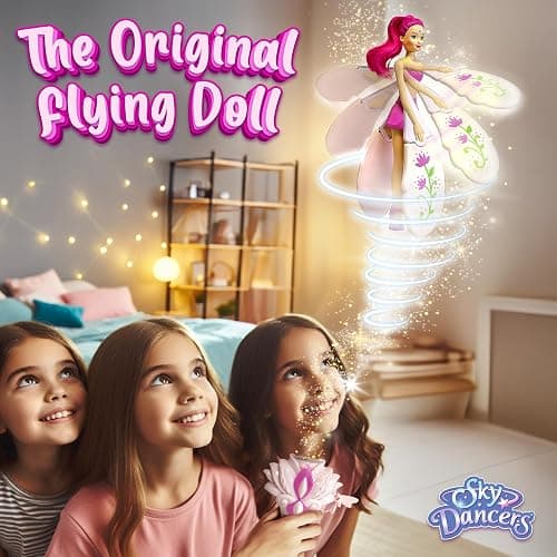 Sky Dancers Flying Doll – Fuchsia Fantasy | Original 90s Throwback Toy That Really Flies | Pull-String Powered, No Batteries Needed | Magical Gift for Girls & Boys Ages 6+ thumbnail 2