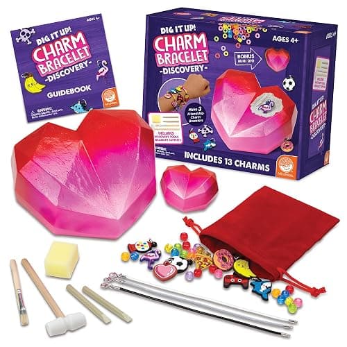 MindWare Dig It Up Charm Bracelet Discovery – STEM Excavation Kit for Kids to Dig and Design a Custom Charm Bracelet, Ages 4+ - Image 1