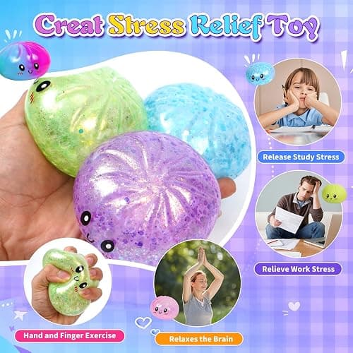 OWUWJK Dumplings Squishys Mystery Box, Random 1 of 24 Colors,Slow Rising Squeeze Toy, Sensory Fidget Toys for Anxiety Relief,Collectible Holiday & Birthday Gift for Kids & Adults (Color Blind Box) thumbnail 4
