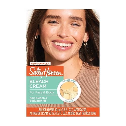 Sally Hansen Bleach Cream for Facial & Body Hair | Vegan Formula with Glycerin | All Skin Types - Image 1