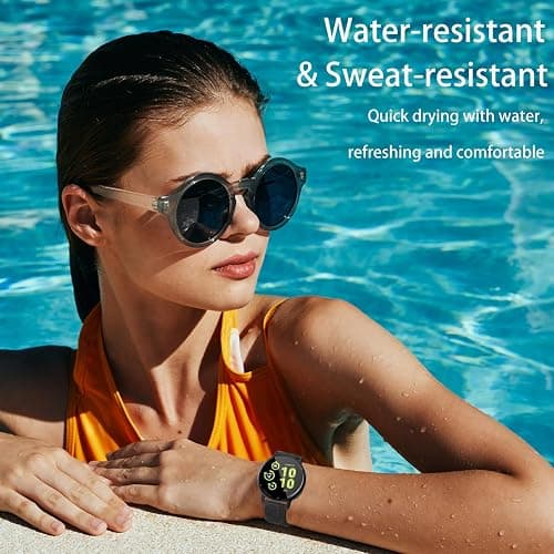 TUCOMO 5 Pack Floral Engraved Watch Bands Compatible with Garmin Vivoactive 6/Vivoactive 5/3/3 Music, 20mm Soft Silicone Sport Wristband Straps for Garmin Venu SQ/Forerunner 55/165/245 Women thumbnail 7