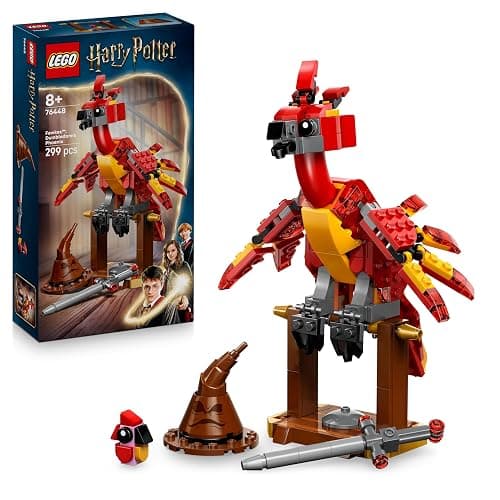 LEGO Harry Potter Fumseck : Le Phénix de Dumbledore - Jouet Avec Figurine d'Oiseau - Décoration Intérieure - Choixpeau & Épée De Gryffondor - Cadeau d'Anniversaire Pour Fille Ou Garçon Dès 8 Ans 76448 - Image 1