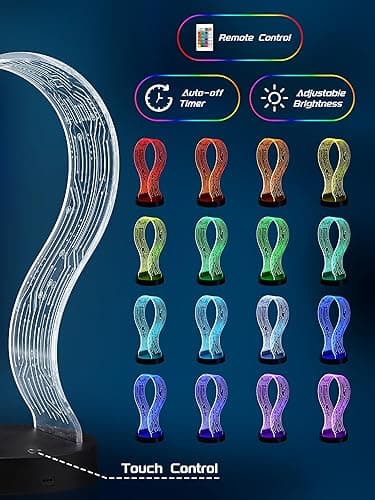 CoolGift Mart Light Up Headphone Stand with 16 Color Lights, PCB Pattern Acrylic Headset Stand with 1 USB and 1 Type-C Charging Ports, Gifts for Gamers Men and Music Lovers thumbnail 5