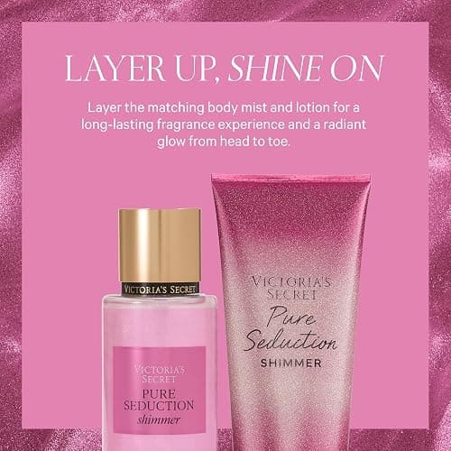Victoria's Secret Pure Seduction Shimmer Body Spray for Women, Notes of Juiced Plum and Crushed Freesia, (8.4 oz) thumbnail 4