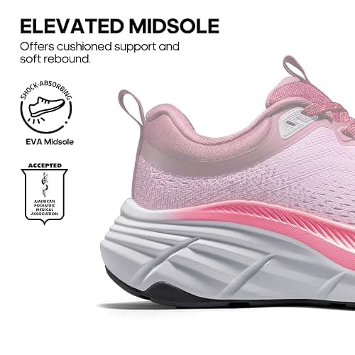 NORTIV 8 Women's Walking Shoes Cushion Comfortable ActiveBreeze Running Tennis Shoes Non-Slip Workout Gym Sports Athletic Breathable Fashion Sneakers thumbnail 3