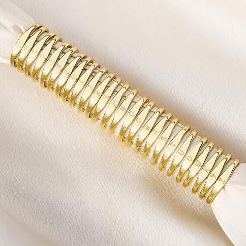 YURZA Gold Initial Rings for Women Non Tarnish Thumb Rings for Teen Girls 14K Gold plated for Women thumbnail 7