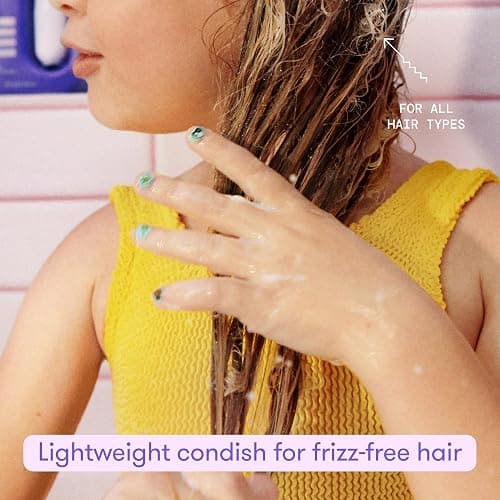 Frida for Kids All Hair Conditioner for Kids, Hydrating Hair Care, 17 oz | Conditioner with oat protein, aloe and jojoba hydrates, detangles and helps control frizz without heavy residue. thumbnail 2
