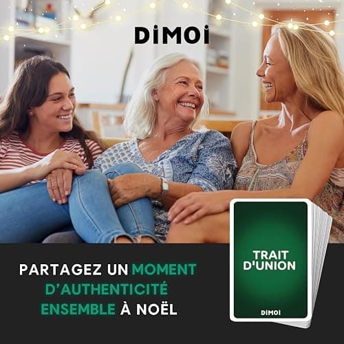 Dimoi Jeu de Cartes en Famille - 240 Questions Originales et positives pour entamer des Conversations passionnantes et se rapprocher - Idée Cadeau Noël Jeu de société thumbnail 5