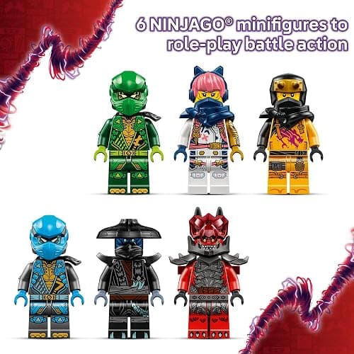 LEGO NINJAGO Thunderfang Dragon of Chaos Building Toy for Kids Ages 8+ - Dragon Rising Playset with 6 Minifigures and Poseable Figure - Birthday Gift Idea for Boys and Girls - 71832 thumbnail 5