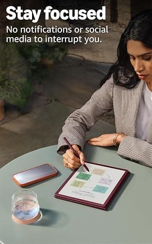 Amazon Kindle Scribe Colorsoft 64GB (newest model) — 11” paper-like color display with front light — Thin, light, powerful — Write in notebooks, documents, and books. Includes Premium Pen - Graphite thumbnail 9
