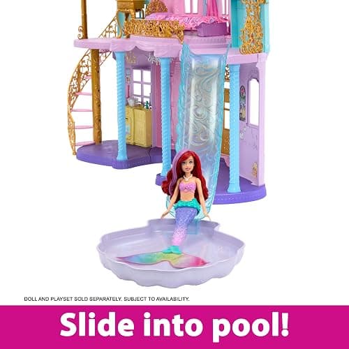 Mattel Disney Princess Toys, Ultimate Castle 4 Ft Tall with Lights & Sounds, 3 Levels, 10 Play Areas and 25+ Furniture & Pieces, Inspired by Disney Movies thumbnail 4