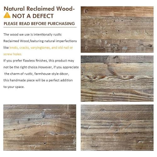 HOKYHOKY Reclaimed Solid Wood Console Table, 59" Long Farmhouse Entryway Tables, Rectangular Couch Table Behind Sofa, 2 Tiers Accent Tables for Hallway, Entrance, Foyer, Living Room thumbnail 3