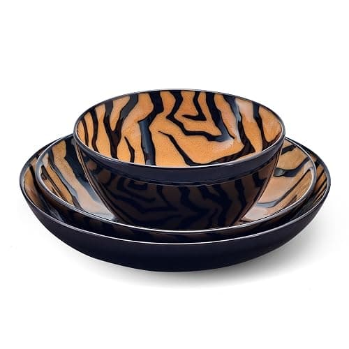 Mikasa Amari Animal Print Safari 12 Piece Dinnerware Bowl Set, Service for 4 thumbnail 8