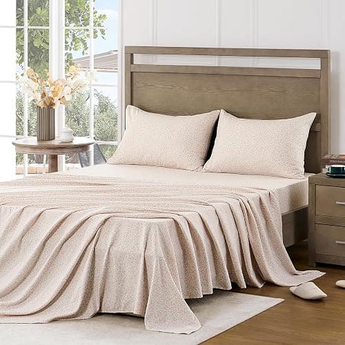 FreshCulture Floral Bed Sheets - Ultra Soft Twin XL Sheets - Brushed Microfiber Pink Floral Sheets - Deep Pockets up to 16" - Easy Care - Hotel Luxury 3 Piece Flower Printed Sheet Twin XL, Calico thumbnail 8