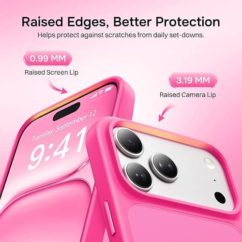 SuydanBox Magnetic & Translucent for iPhone 17 Pro Max Case Hot Pink | Fit for MagSafe, Military Grade Drop Protection,Slim Translucent Cover Shockproof Protective Phone Case for iPhone 17 Pro Max thumbnail 6