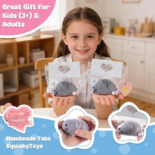 QCROAD SQUISHY Handmade Taba Seal Squishy Stress Relief Toys - Ultra Soft Silicone Squeeze Toys for Kids & Adults, Reusable Non-Violent Squishy Toys for Stress Relief & Relaxation thumbnail 6