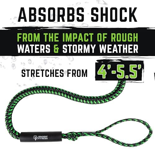 Gradient Fitness Bungee Dock Line – Shock-Absorbing Boat Rope for Jet Ski, Kayak, Pontoon & Small Boats – Stretchable Mooring Line thumbnail 3