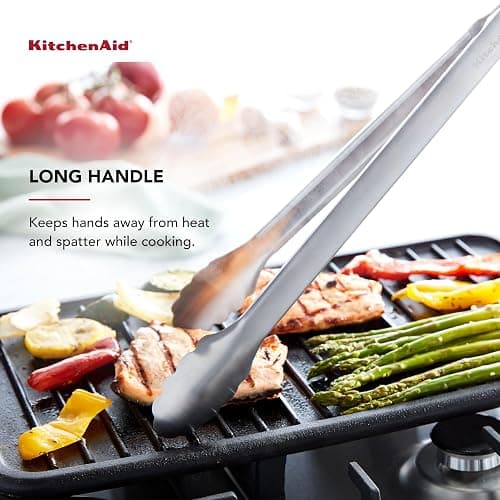 KitchenAid Stainless Steel Long Tongs, 14 Inch thumbnail 5
