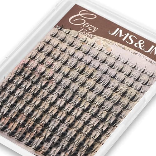 JMS&JMS Lash Clusters 144 Pcs Natural Cluster Lashes Invisible Band Manga Lashes Super Thin Band Reusable Soft & Comfortable(Fairy,8-18mix) - Image 1
