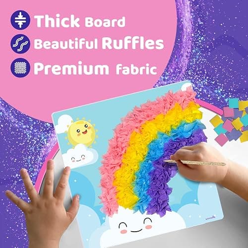 jackinthebox Poke Poke Art – Magical Theme, Mess-Free Fabric Art and Craft, Flower Pressing Kits, Gift for Kids, Girl Gifts, DIY Activity Boy Gift, Toys for Girls and Boys Ages 4 5 6 7 8 thumbnail 8