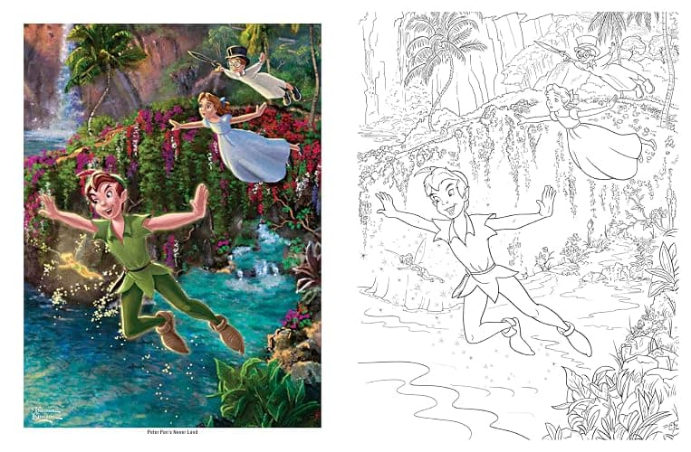 Disney Dreams Collection Thomas Kinkade Studios Coloring Book thumbnail 7