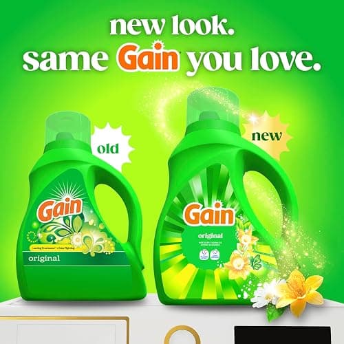 Gain Liquid Laundry Detergent with Odor Defense, Original Scent, Laundry Soap For HE Washing Machines, 60 fl oz, 45 Loads, Pack of 2 (Packaging May Vary) thumbnail 2
