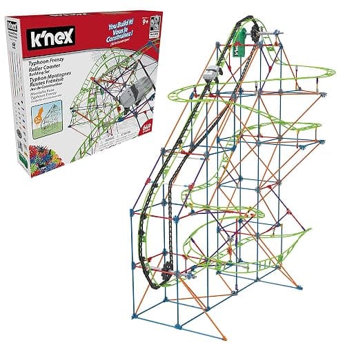 K'NEX 51438 Typhoon Frenzy Roller Coaster Building Set Building Kit, Gray - Image 1