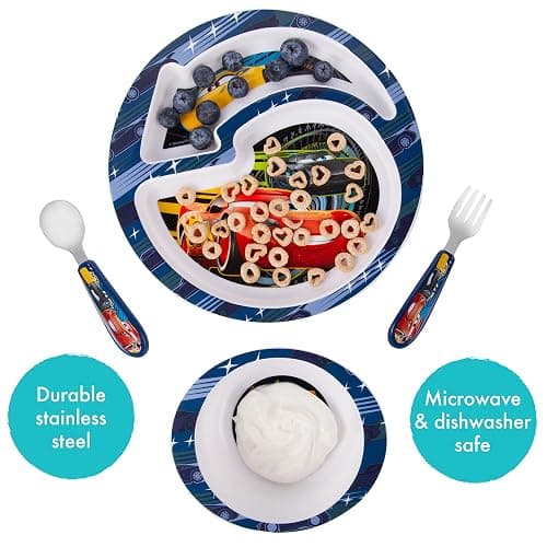 The First Years Disney/Pixar Cars Dinnerware Set - Toddler Plates and Toddler Utensils - 4 Count thumbnail 4