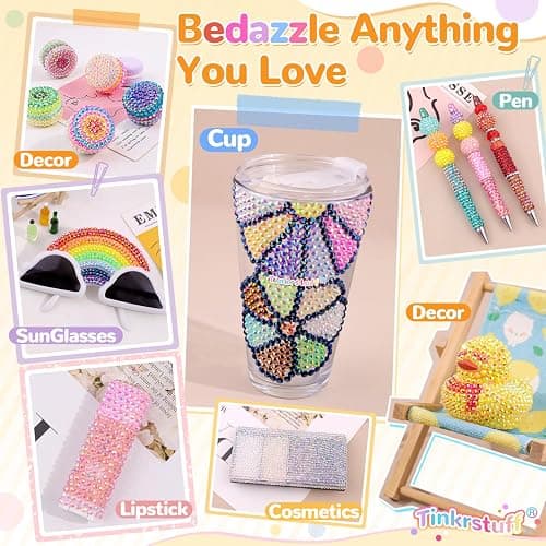 TINKRSTUFF 50000Pcs 60 Colors Jelly Rhinestones Bedazzling Kit | All-in-One Bedazzler Kit, Multicolors Gems, 4Pcs B7000 Jewelry Glue, Diamond Art Tools, for Shoes Books Crafts Nail Art thumbnail 6