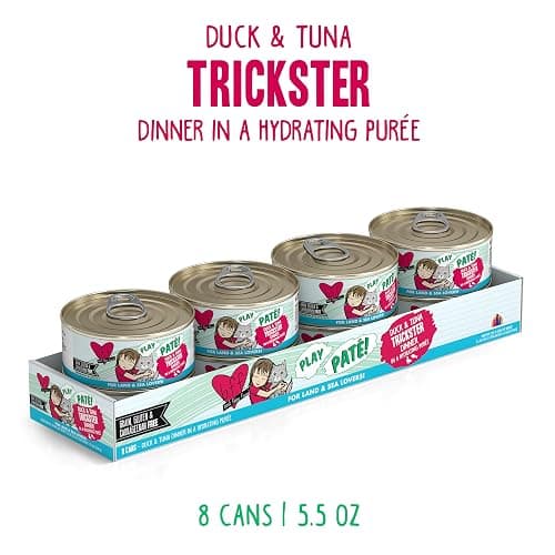 Weruva B.F.F. Play - Best Feline Friend Paté Lovers, Aw Yeah!, Duck & Tuna Trickster with Duck & Tuna, 5.5oz Can (Pack of 8) thumbnail 2