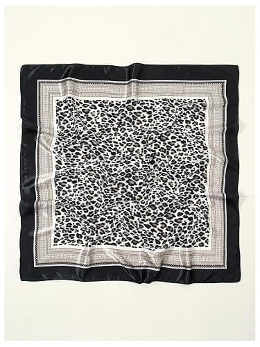 RoseSeek Women's Leopard Print Silk Scarf Satin Square Scarves Cheetah Headband Sleeping Hair Wraps thumbnail 5