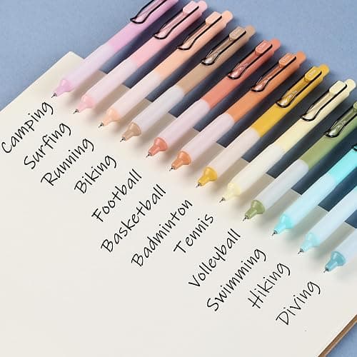 Mr. Pen- Retractable Pens, 12 Pack, Black Ink, Pastel Barrels, Fast Dry, Fine Point 0.5mm, Cute Pens for Journaling thumbnail 7