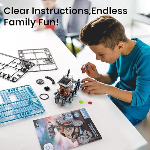 Sillbird 12-in-1 Solar Robot Building Kit STEM Gift for Boys Aged 8-13, DIY Science Educational Robotic Toys for Kids Teens Birthday, Powered by The Sun with 190 Pieces thumbnail 7
