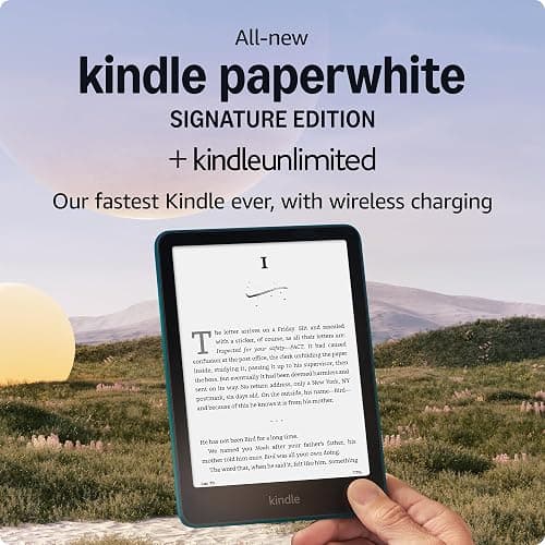 All-new Amazon Kindle Paperwhite Signature Edition (32 GB) – Our fastest Kindle with an auto-adjusting front light, wireless charging, and weeks of battery life – Metallic Jade + 3 Months of Kindle Unlimited (with auto-renewal) - Metallic Jade - With 3 months of Kindle Unlimited thumbnail 7