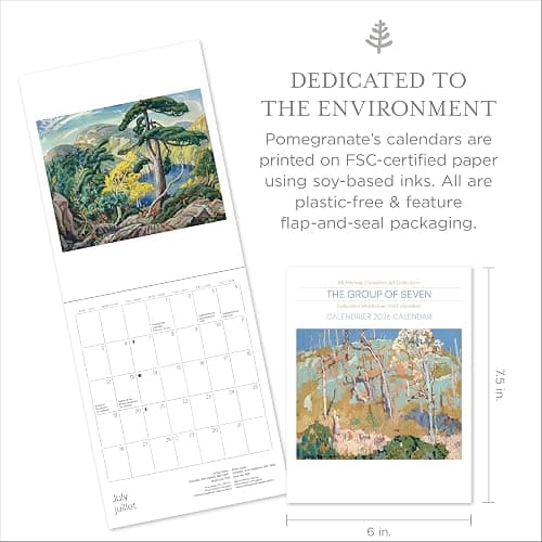 Mini Wall Calendar 2026, The Group of Seven Art, 12 Months, Grid Design Featuring 12 Artworks (English and French Edition) thumbnail 2