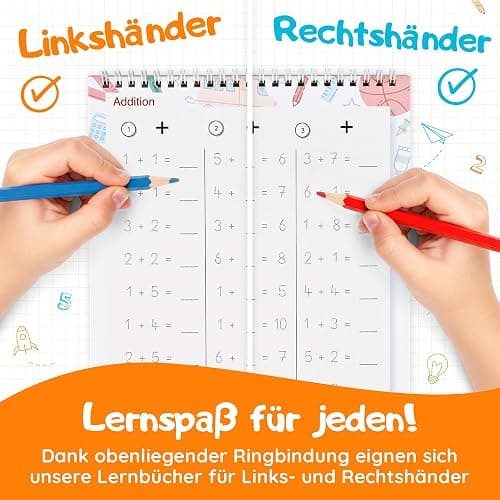 Filapen® Magische Vorschulhefte ab 4 Jahren – 5 Übungshefte + Stift (wiederverwendbar) – Schreiben & Rechnen lernen, Buchstaben & Zahlen üben – Für Linkshänder und Rechtshänder thumbnail 5
