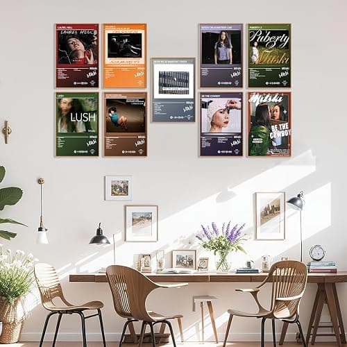 SDZHENSHA Mit ski Poster Album Cover Posters for Room Aesthetic Music Wall Art Girl and Boy Teens Dorm Decor Set of 9 8in x 12in Unframed thumbnail 4