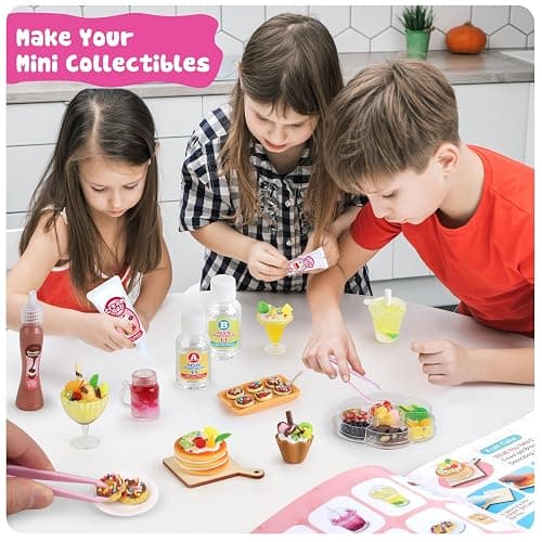 12 Making Miniature Food Toys Set, DIY, Resin Play, NOT Edible, Kitchen Mini Pretend Play Food Set for Kids Age 8-13, Birthday for Girls, 8 9 10, Make Your Food thumbnail 7