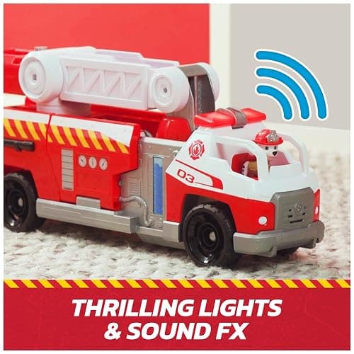 Paw Patrol Fire Rescue: Rapid Reload Fire Truck with Marshall Figure, Quick-Fire Launcher, Lights & Sounds, Kids Toys for Boys & Girls Ages 3 and Up thumbnail 3