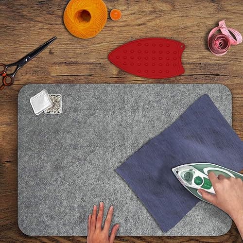 ZOMONETI 24" x 18" Wool Pressing Mat 100% New Zealand Felted Wool Ironing Mat Pad Blanket for Quilter, Sewing, Quilting Supplies and Notions thumbnail 4