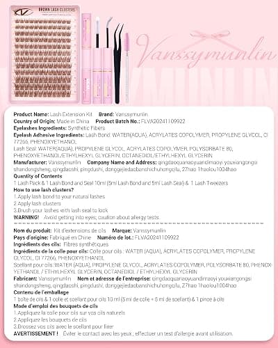 Natural Brown Lash Clusters Kit Wispy Eyelashes Clusters Kit C Curl Cluster Eyelash Extensions 10-16mm Cluster Lashes DIY Eyelash Clusters Waterproof Individual Lashes Extension Kit with Brush thumbnail 9