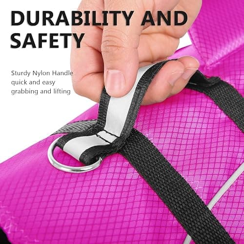 Ripstop Dog Life Jacket Shark Life Vest for Dogs, Safety Lifesaver with High Buoyancy and Lift Handle for Small and Medium Breeds（Rose Red XS） thumbnail 3