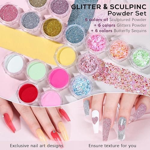 Acrylic Nail Kit for Beginners: Professional Acrylic Powder Set with Everything for Starter - U V Light Nail Drill and Liquid - Full Tools Decoration Tech Gifts for Home Salon Women thumbnail 7