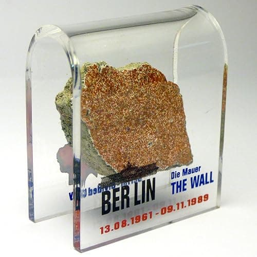 Original Piece of the Berlin Wall - Authentic Souvenir from the Real Wall in Germany Mounted in Acrylic Display (Small (2"X2"), Divided City) thumbnail 2
