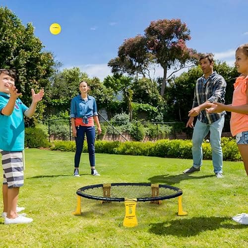 Roundnet Game Set with Balls and Patented Net, Lawn, Beach, Backyard Outdoor Game for Adults and Family thumbnail 6