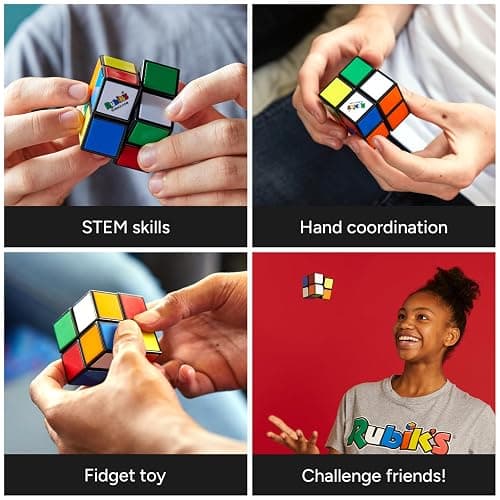 Rubik's Cube, The Official 2x2 Rubik's Cube, Mini Problem-Solving Brain Teaser, Classic Color-Matching Puzzle, Fidget Toy, Sensory Puzzle, Stocking Stuffers for Ages 8 & Up thumbnail 5