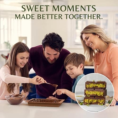 Dubai Chocolate Bar Kit Master Make at Home Set with Pistachio Cream, Tahini Mix, Dried Kataifi, Milk Choco Melting Wafers, Jumbo Bar Mold & Step-by-Step Guide – Unique Premium Gift for Dessert Lovers thumbnail 6