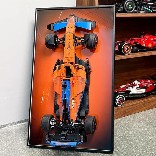 icuanuty Display Wall Frame Compatible with Lego Technic Formula 1 42141 Racing Car Display, Wall Frame Compatible with Lego Car Wall Mount Display Frame, Size: 75 x 45 cm(No Model!) thumbnail 2