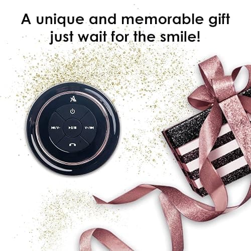 XLeader SoundAngel Mate, Upgraded, Pro Shower Speaker, Certified IPX7 Waterproof Bluetooth Speaker, with Suction Cup, Hook, Built-in Mic, Crystal Sound&Rich Bass, 12H Playtime, Ideal Gifts, Rose Gold thumbnail 9
