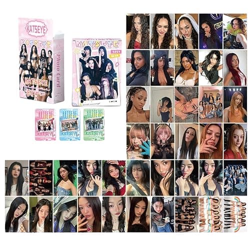 CCHZYSKO Katseye Photo Cards Novel Idol Album Lomo Cards Set Mini Photocards Set Fans Girls Women Men Fans Novel Idol Album 50 PCS Laser card thumbnail 3